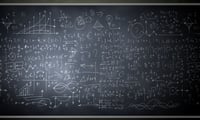 Background image of blackboard with science drawings