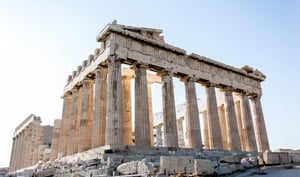 Beautiful Parthenon in Greece on a summery day