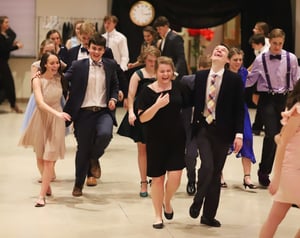 Students Laughing and Dancing